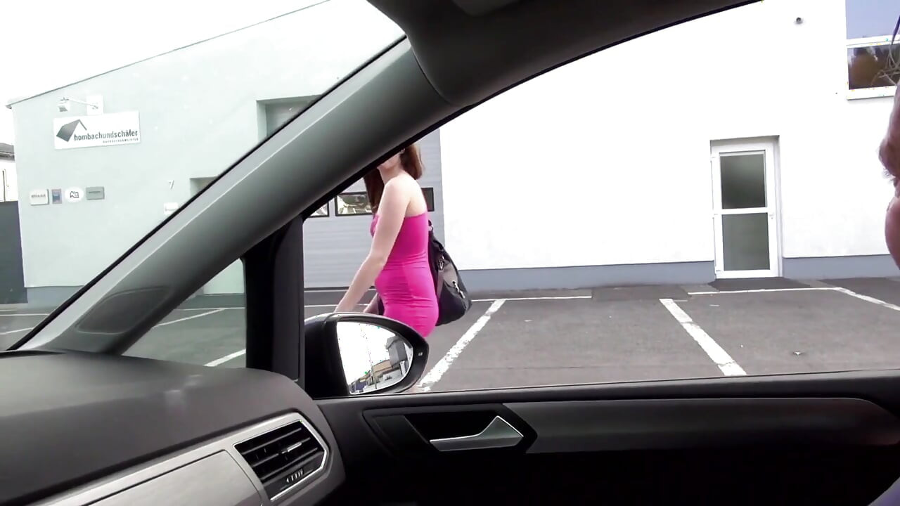 Sexy nasty brunette fucked in car and outdoor