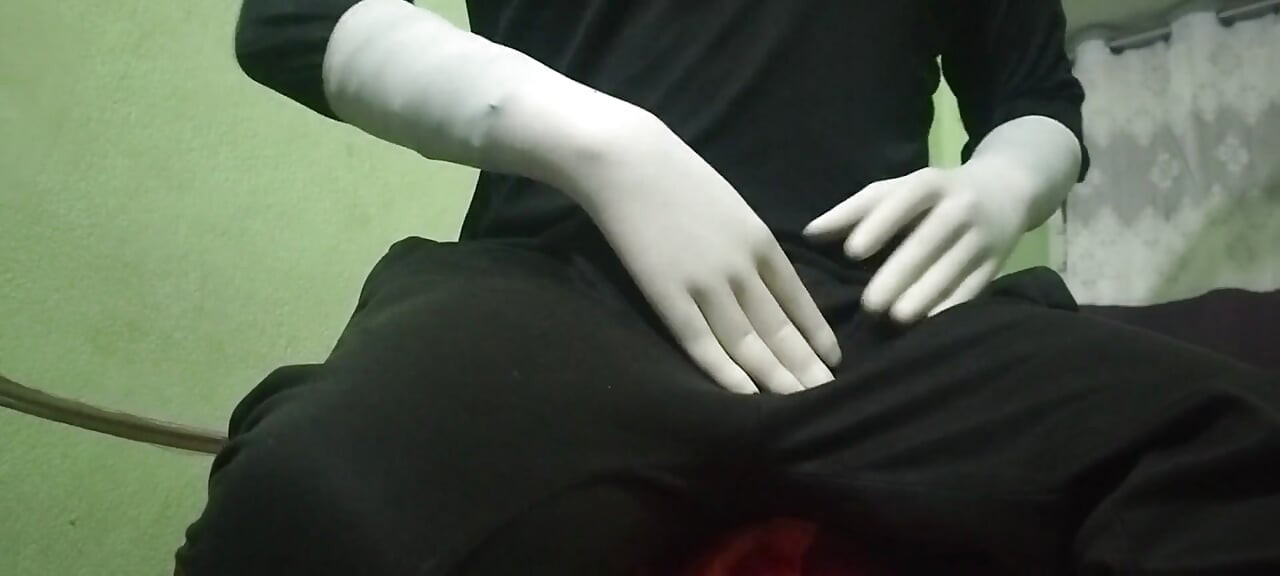 外科用手袋が精液をする