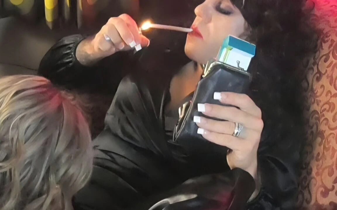 Crossdresser and Wife Quinn Smoke and Suck Cock