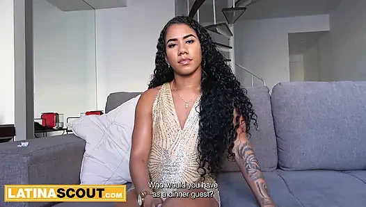 Amateur Cinnamon Skin Brazilian Stripped & Railed In Fake Job Interview