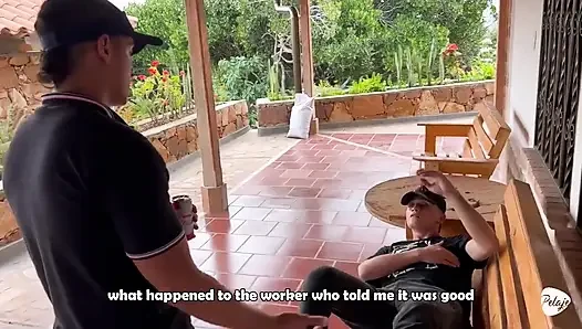 Woman Fucks the Worker Because Her Husband Went with His Friends