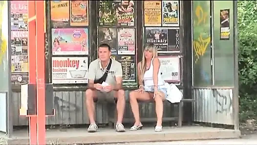 Big boobs blonde girl in action...outdoor sex