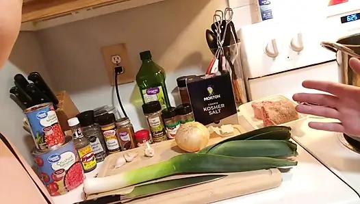 Cum Cooked 3 Leek Chili with Oil Handjob