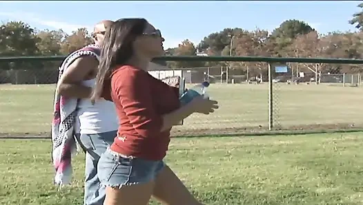 Strong poled fuckhole of Horny Chick box looks small full of sperm
