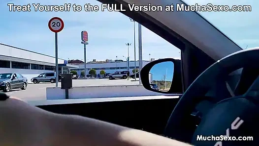 She said she likes it in the back.. seat! Spanish couple at MuchaSexo