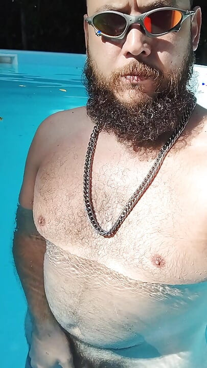 Cum in the pool