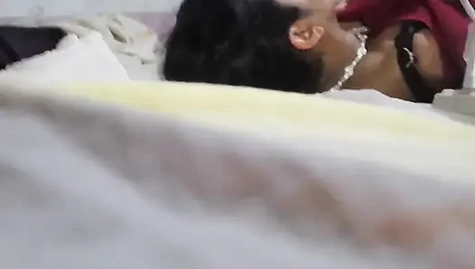 ep1 Desi stepmom found cam of stepson and she strips for him to see Pussy Show Begins Laying on the bed starts boobs job seduced