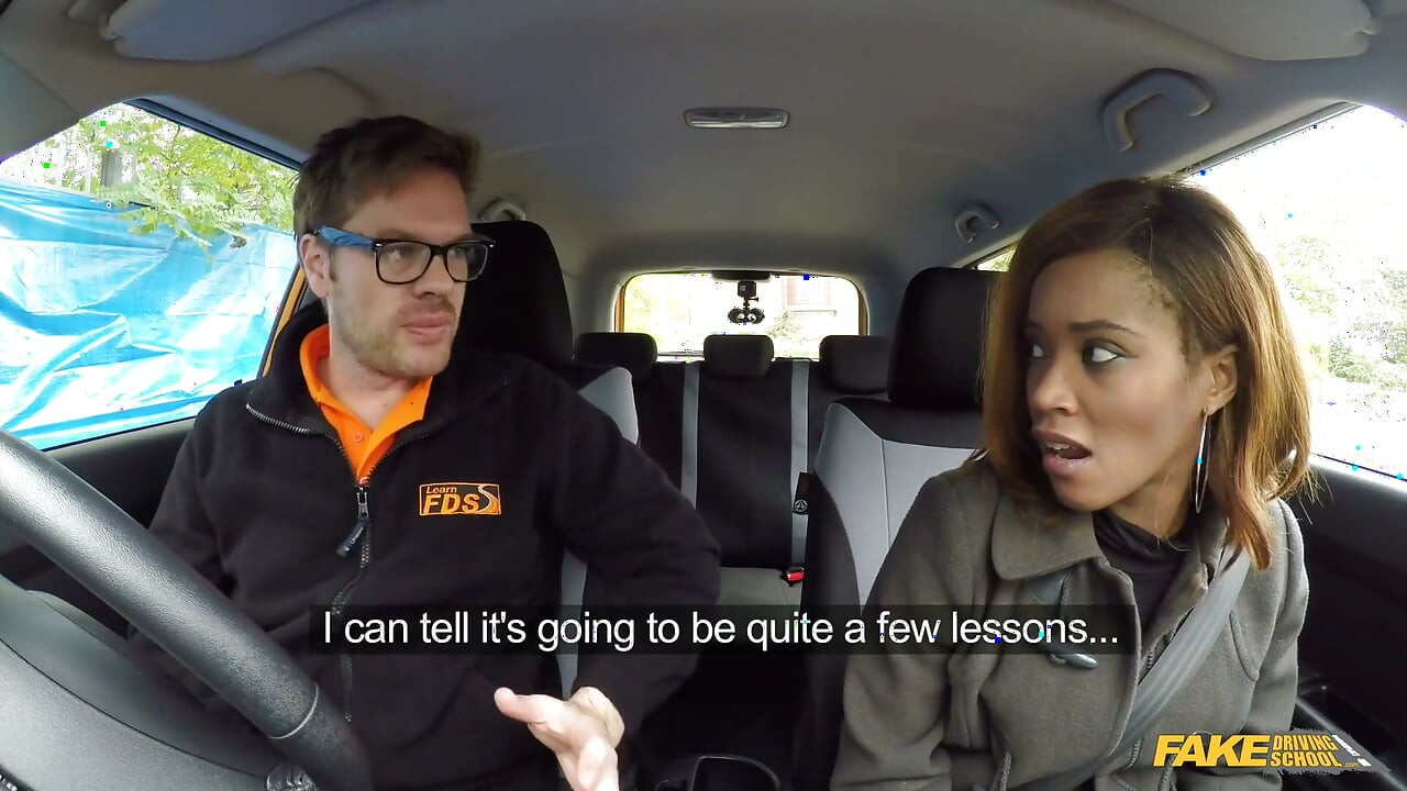 Fake Driving College - Gorgeous Kiki Gives Blowjob in Backseat for Cheaper Driving Lessons