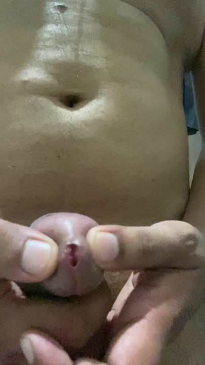 Getting suck own body and showing big dick
