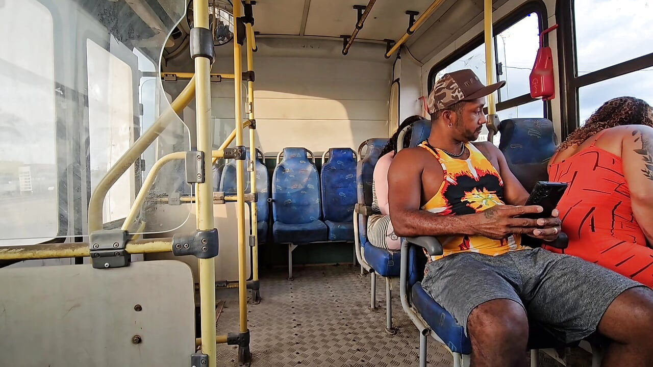 A SHAMELESS COUPLE RIDING IN PUBLIC TRANSPORT AND BACKSEAT PASSENGER FILMING EVERYTHING