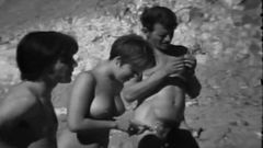 60 年代的复古裸体剪辑