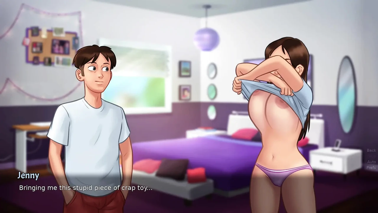 Jack gift dildo to Jenny (Summertime Saga)