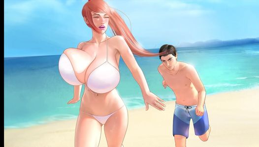 Sexo en la playa con Samantha y Sarah ordeñando lactancia fuera del mar - Prince of Suburbia - capítulo 28