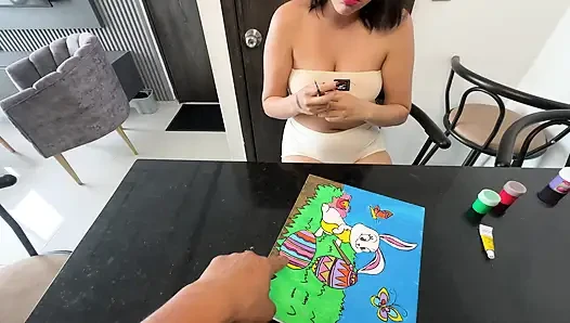 Azgın üvey baba, küçük üvey kızını sert bir sevişmeyle azarlıyor.