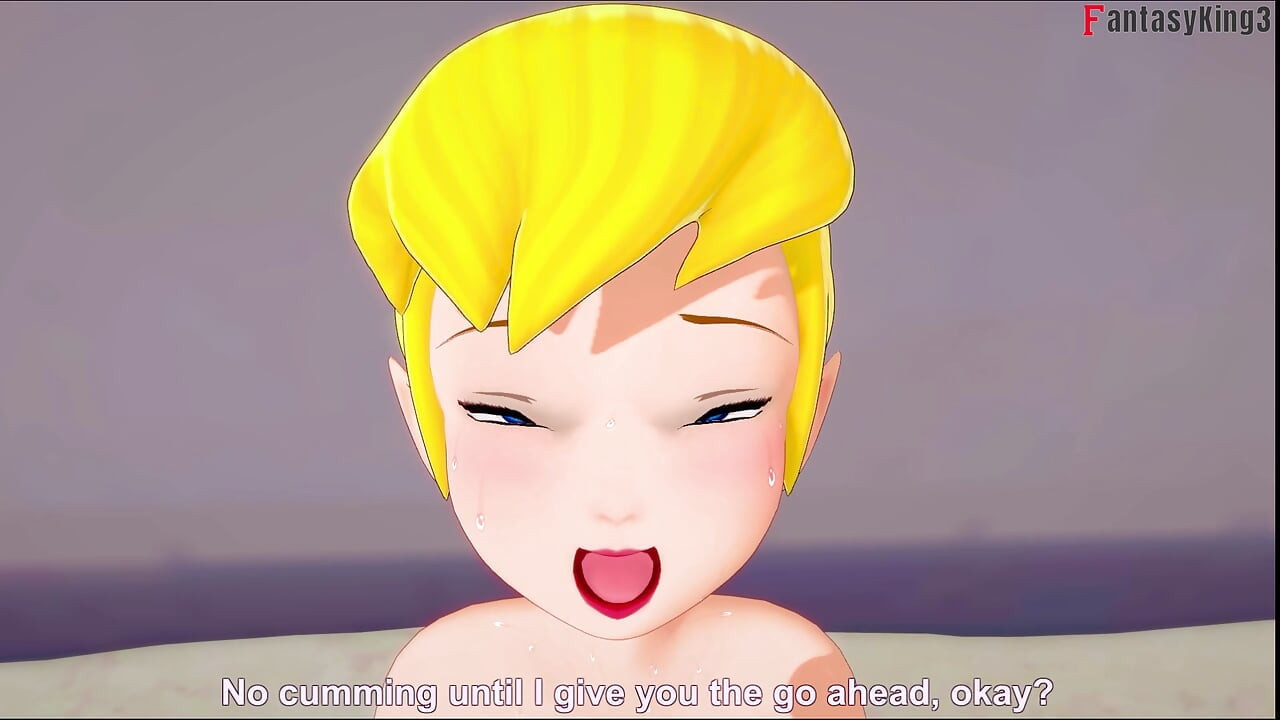 Tinkerbell get pounded at the beach