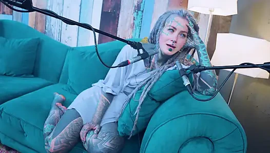 I talk about I - Isolation - ASMR podcast SFW talking goth skinny girl dreadlocks tattoo model inked girl