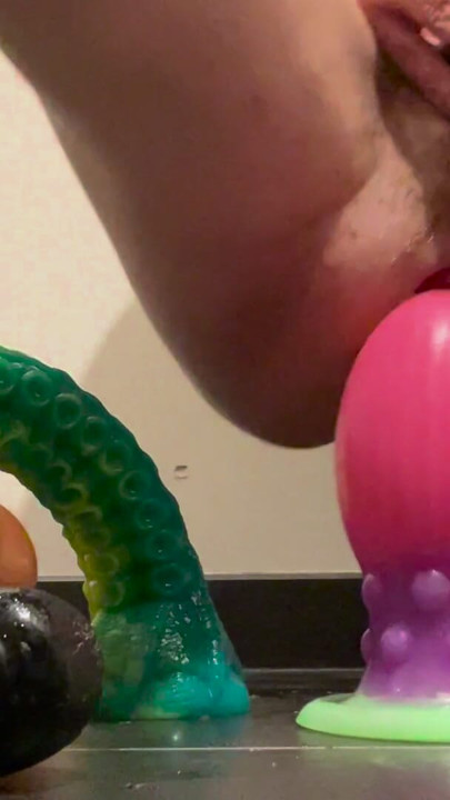 Sissy Slut Stuffs His Ass With Giant Squid Arm | Clip 2