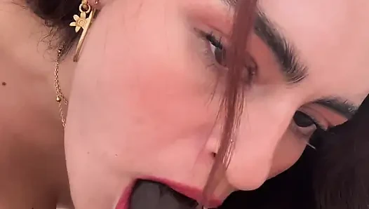 The best BLOWJOB ever for a HOT COLOMBIAN PETITE