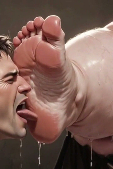 Giant SSBBW Dominates Slave with Foot Licking - Big Feet Worship