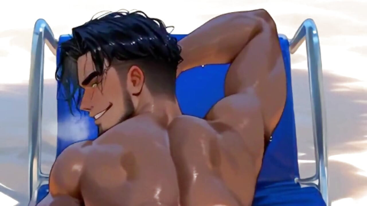 Hombre Trans Latino Recibe Un Regalo Duro Dentro De Su Culo En La Playa. Ftm Hentai Animación.
