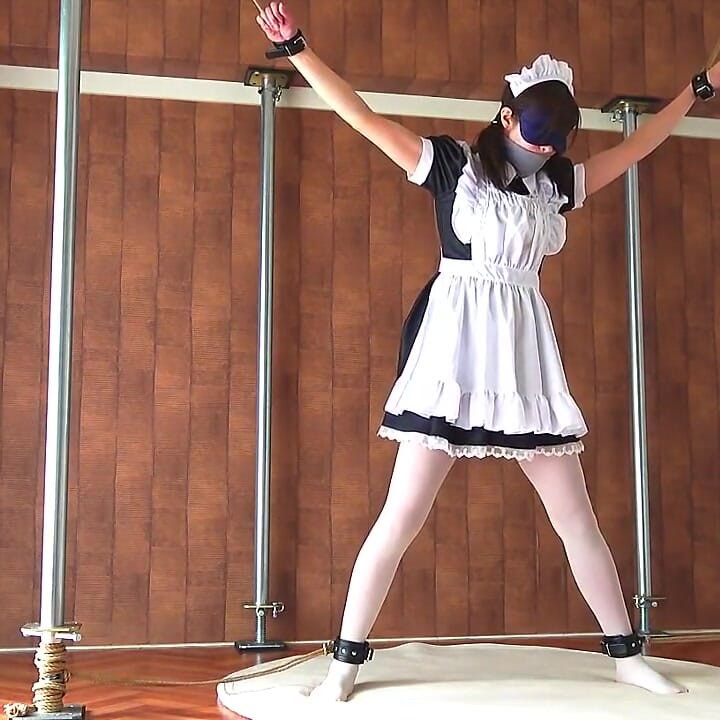 A Restrained Maid Writhing in Pleasure From a Remote-controlled Vibrator