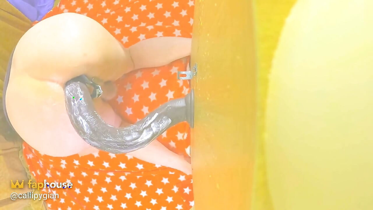Thicc Femboy Gets a Huge BBC Dildo up His Ass