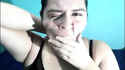 Latina Neighbor Girl: Gagged for the First Time (and She Liked It!)