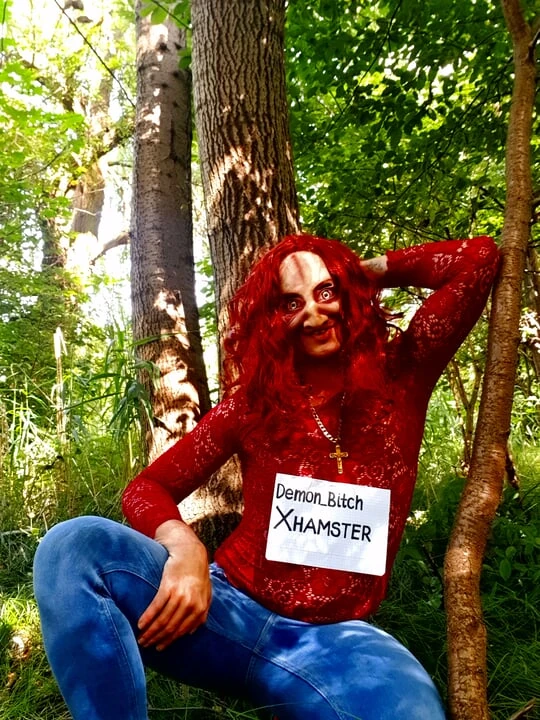 Horny demon bitch in the forest