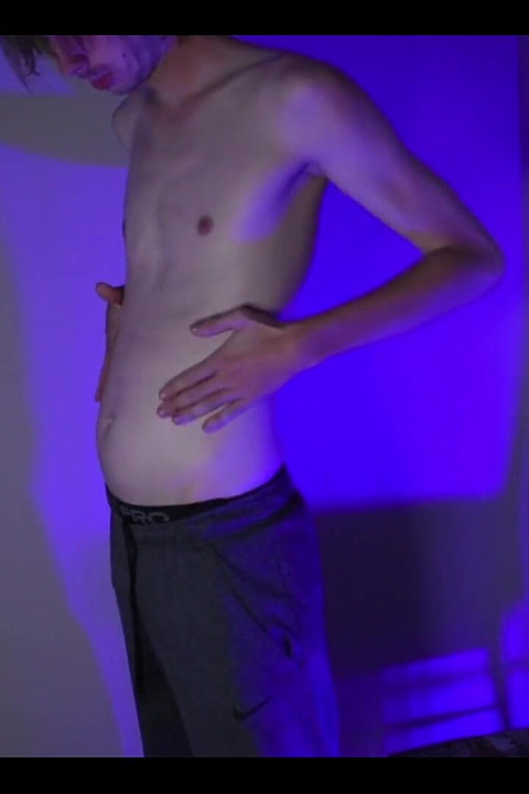 Skinny Boy Belly Fetish Masturbation