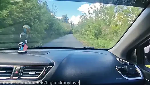 Picked up a Big-cocked Femboy in a Skirt on the Road and Fucked Him Bareback.