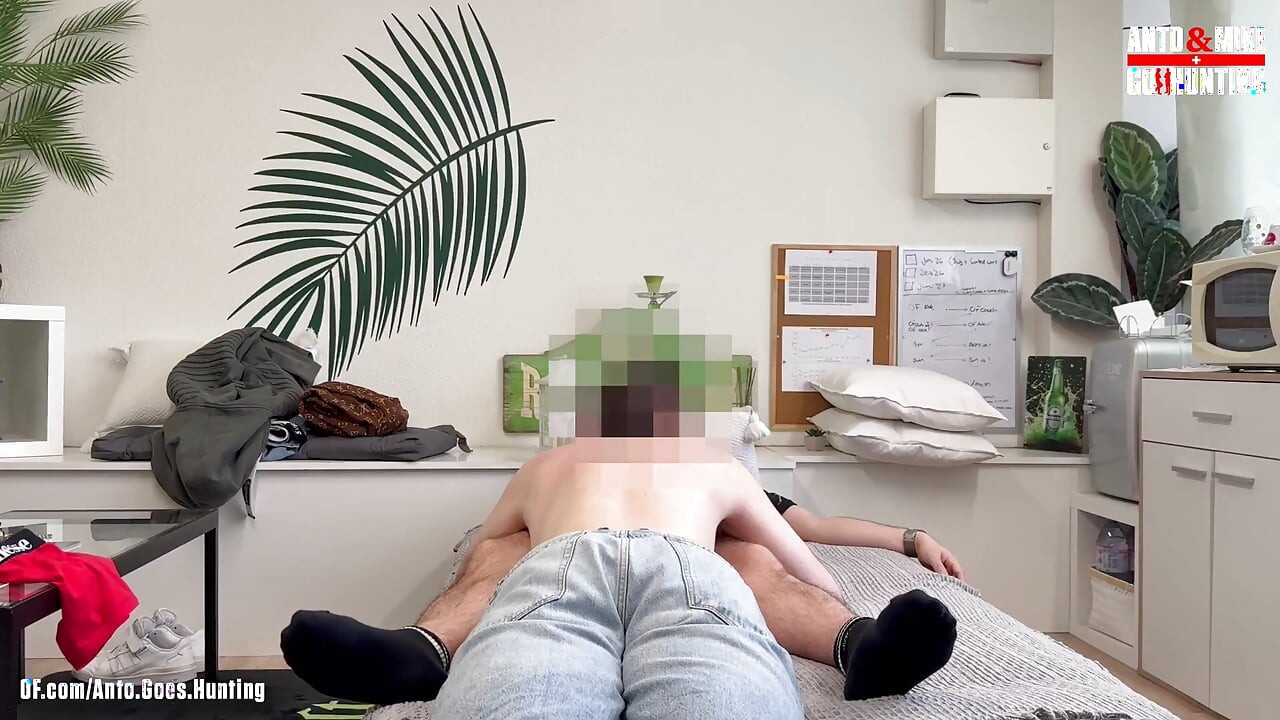 Straight Young Hairy Plumber Get's Sucked and Jerked After a Game of Uno with Mike