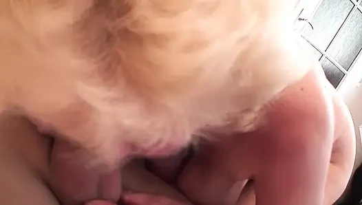 Granny gets it on with fat dildo and then gets fucked by boy