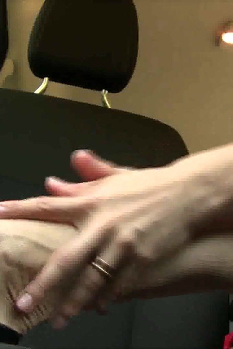 Sensual Calf Massage and Oil Lotioning in the Car