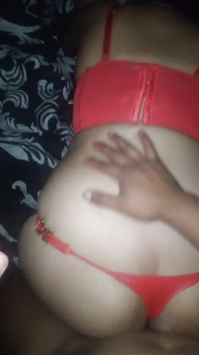 Employee Fucked with Red Lingerie, Latina MILF Real Amateur