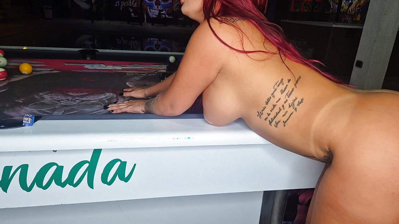 In a Bar in Bucaramanga Big Ass Married Fucked Mercilessly on the Pool Table - Gets Hot Milk in Her Pussy