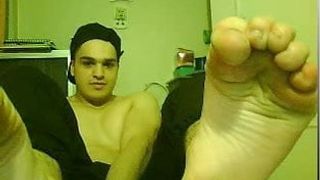 Kerl Füße vor der Webcam männliche Füße Torten Masculinos