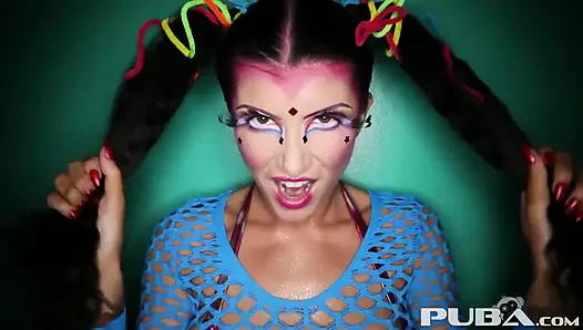 Romi Rain sucks a fat cock