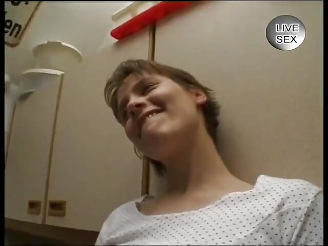 Busty brunette masturbating before handjob and doggystyle