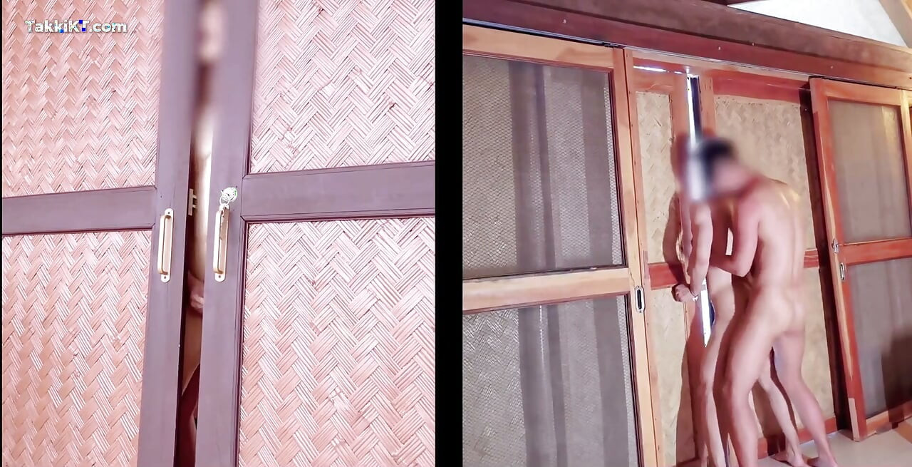 Door Half Open, My Cock All Infucking by the Sea, While Strangers Walking by