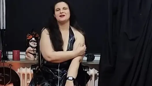 Mature Domme Drenching Slave in Hot Golden Shower