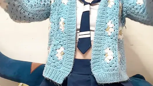 Hana Wear College Girl Cosplay for Her New Day Work Sex Cam