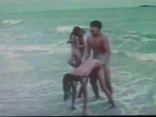 Vintage tajska orgia na plaży