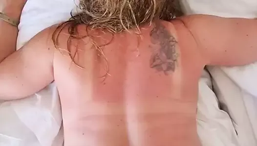 Fucking my blond wife, holiday in Crete Hotel, orgasm