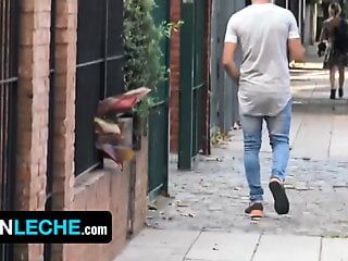 Latin Leche - Straight Latino Dude Offered Extra Cash To take off His Clothes And Stroke His Cock