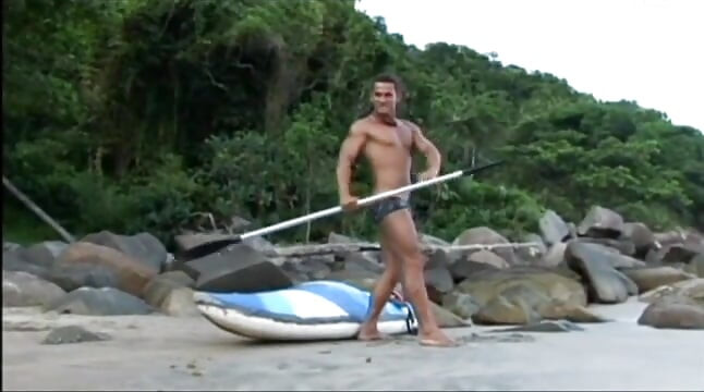 These two perfect guys enjoy anal on the beach