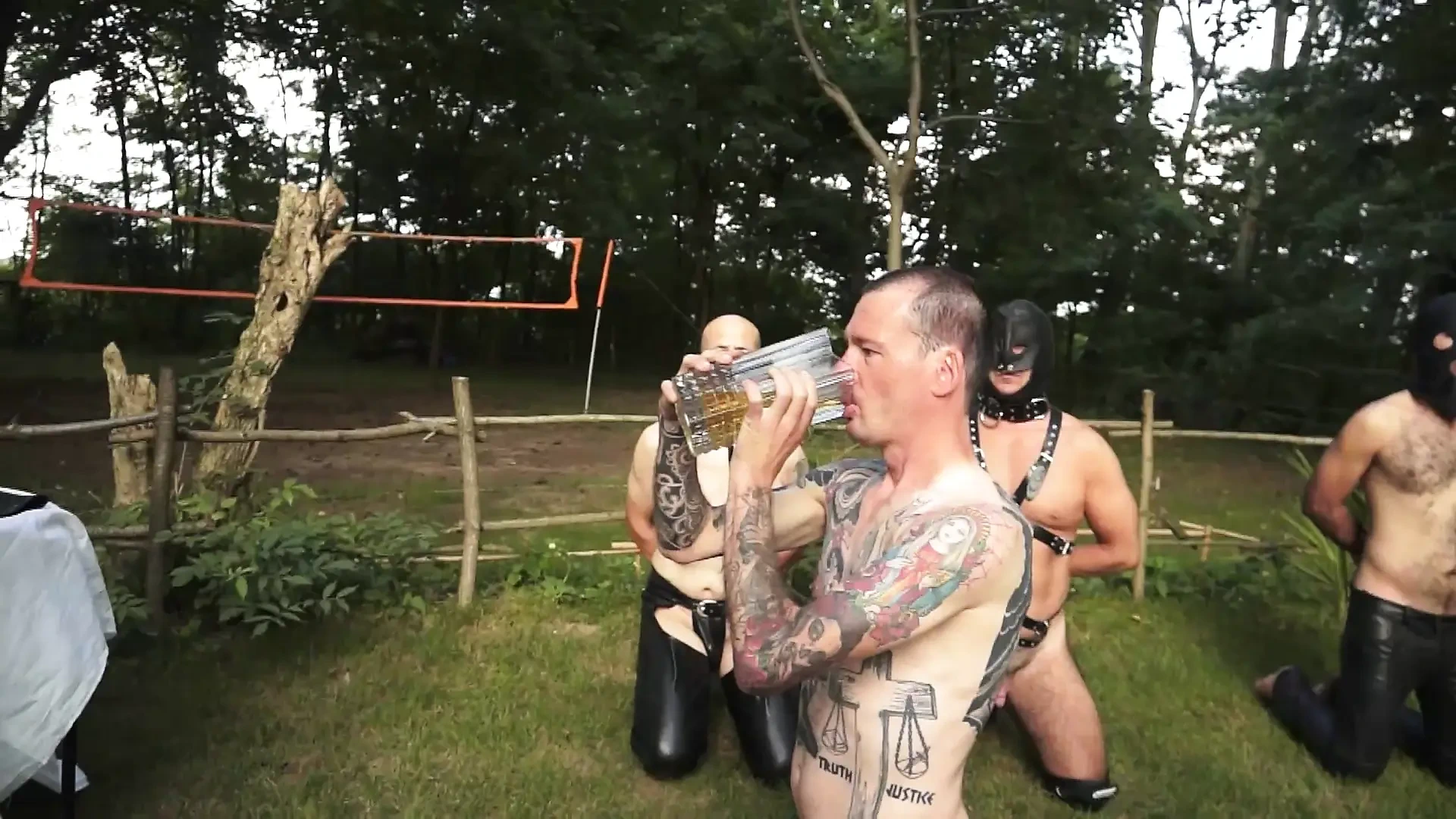 Piss Drinking Male Sex Slaves Whipping by Mistress