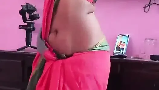 Mami Ki Lal Sari Dekh Ke Land Khada Hogya Hardcore Chudai with Mami
