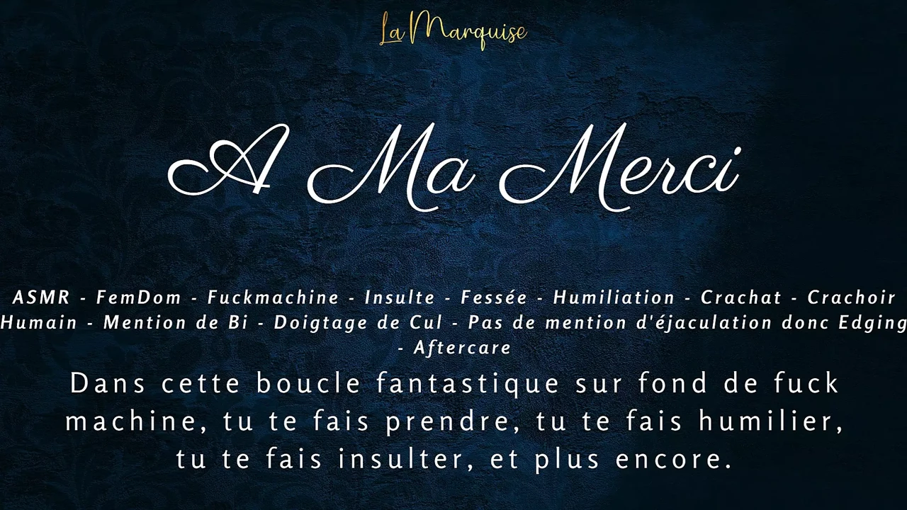 French Audio Porn | You are tied up and fucked by a fuck machine like a good submissive