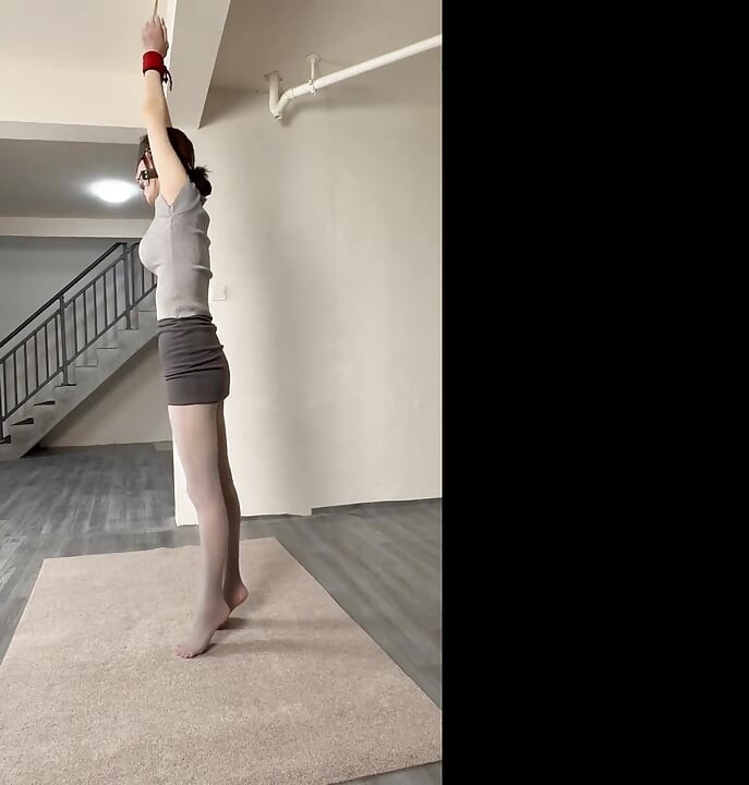 Ol Thick Gray Foot Pad Hanging + Electric Shock + Whipping