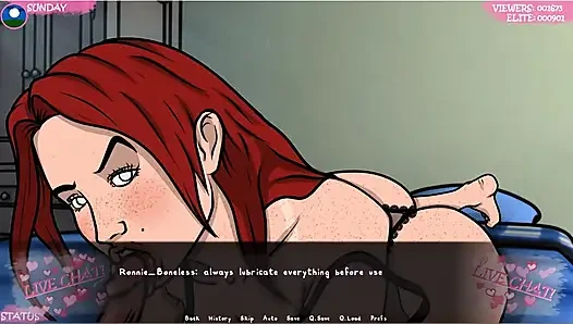 Lust town - permainan gameplay - roleplay - tante seksi lagi asik mainin dildo di pertunjukan webcam